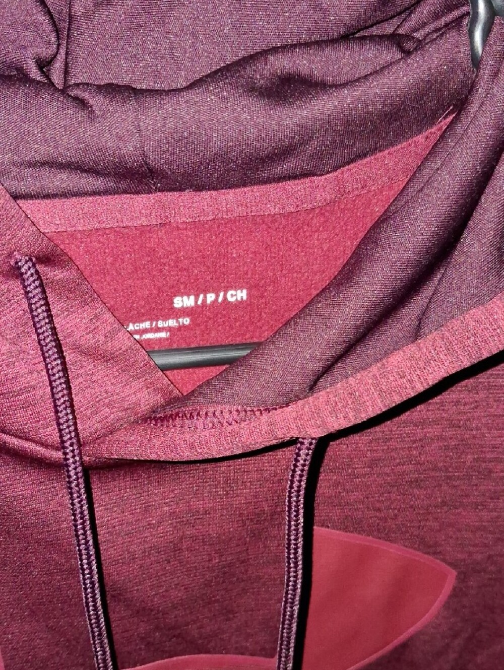 Under Armour Men's Burgundy Crewneck Hoodie with Logo - Picture 2 of 2